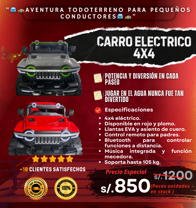 Carro Eléctrico todo terreno 4 x 4